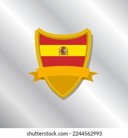 Illustration of Spain flag Template