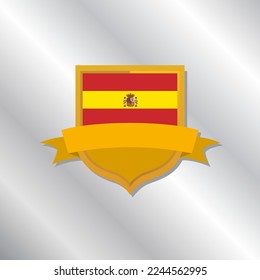 Illustration of Spain flag Template