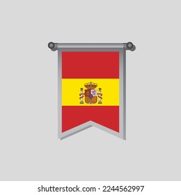 Illustration of Spain flag Template