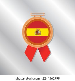 Illustration of Spain flag Template