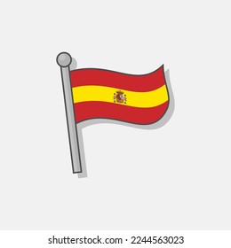 Illustration of Spain flag Template
