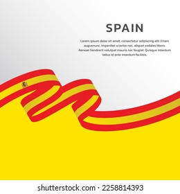 Illustration of Spain flag Template