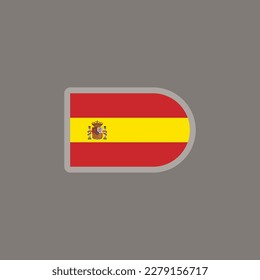 Ilustración de la plantilla de bandera de España