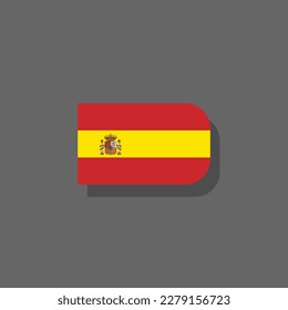 Illustration of Spain flag Template
