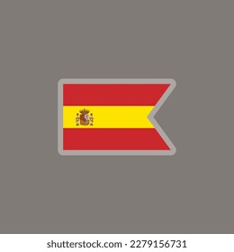 Illustration of Spain flag Template