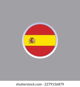 Illustration of Spain flag Template