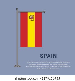 Illustration of Spain flag Template