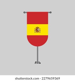Ilustración de la plantilla de bandera de España