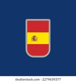 Illustration of Spain flag Template