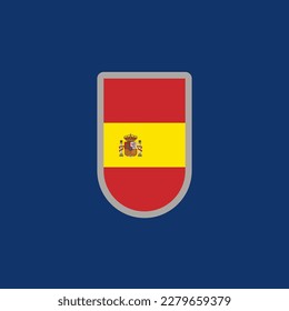 Ilustración de la plantilla de bandera de España