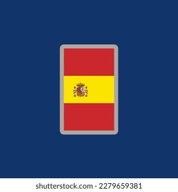 Illustration of Spain flag Template