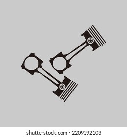  illustration of a spare part machine, piston illustration design