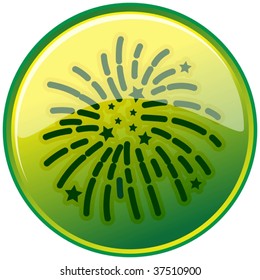 ilustración del destello en círculo verde
