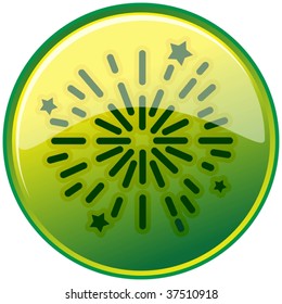 ilustración del destello en círculo verde