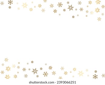 Illustration of a sparkling snowflake frame