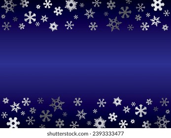 Illustration of a sparkling snowflake frame