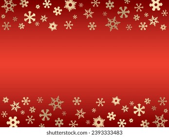 Illustration of a sparkling snowflake frame
