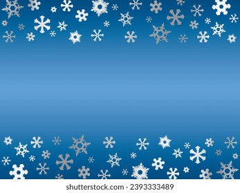 Illustration of a sparkling snowflake frame