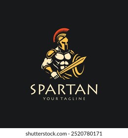 illustration of spartan king in armor and helmet