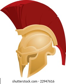 Illustration Of Spartan Or Trojan Helmet