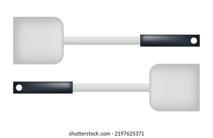 illustration of a spatula with a mesh technique on a white background