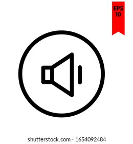 ilustración del icono plano del altavoz