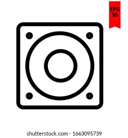ilustración del icono plano del altavoz