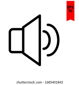 illustration of speaker flat icon