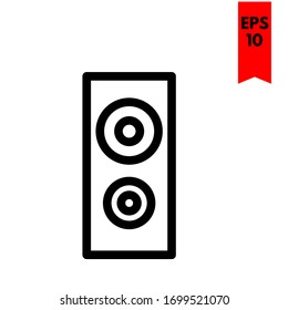 illustration of speaker flat icon
