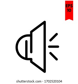 illustration of speaker flat icon