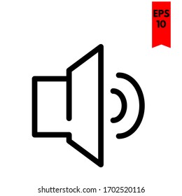 ilustración del icono plano del altavoz