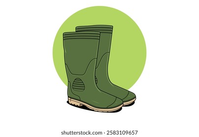 illustration of special boots for construction workers