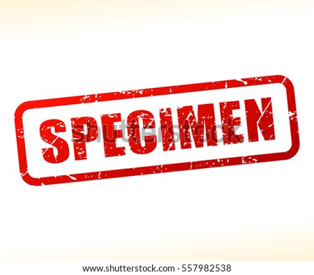 Illustration of specimen text stamp