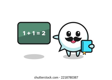 Ilustración del personaje de la burbuja de la voz como profesor, diseño lindo