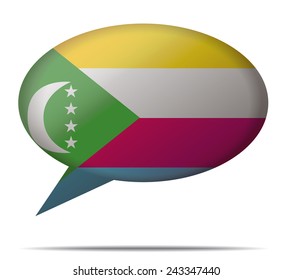 Illustration Speech Bubble Flag Comoros