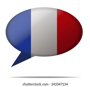 Speech Bubble Flag France Europe Stock Vector (Royalty Free) 1919355107 ...