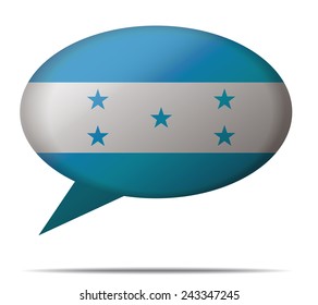 Illustration Speech Bubble Flag Honduras