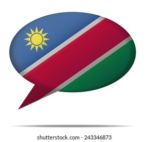 Illustration Speech Bubble Flag Namibia
