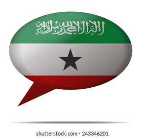 Illustration Speech Bubble Flag Somaliland