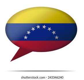 Illustration Speech Bubble Flag Venezuela