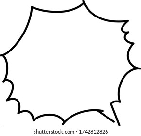 Illustration of Speech bubble frame used for anger and screaming.