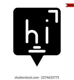 illustration of speech bubble glyph
