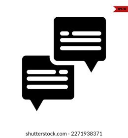 illustration of speech bubble glyph icon