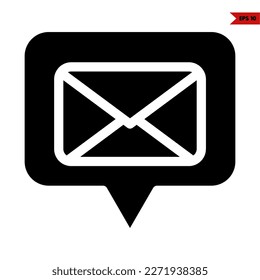 illustration of speech bubble glyph icon