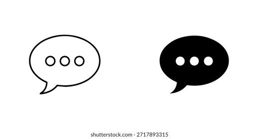 Illustration of speech bubble icon isolated on, representing communication, message, and conversation