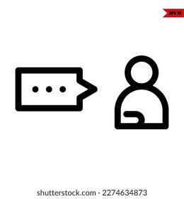 illustration of speech bubble line