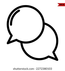 illustration of speech bubble line icon