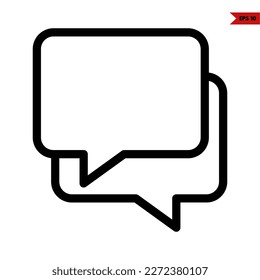 illustration of speech bubble line icon