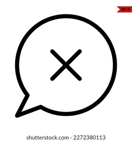 icono de la línea de burbuja de voz