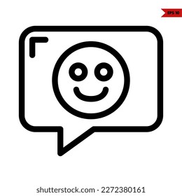 illustration of speech bubble line icon